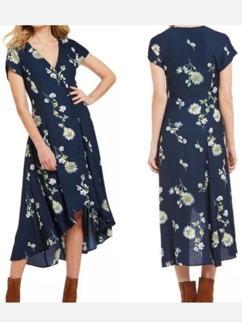 Free People Lost In You Floral Midi Dress